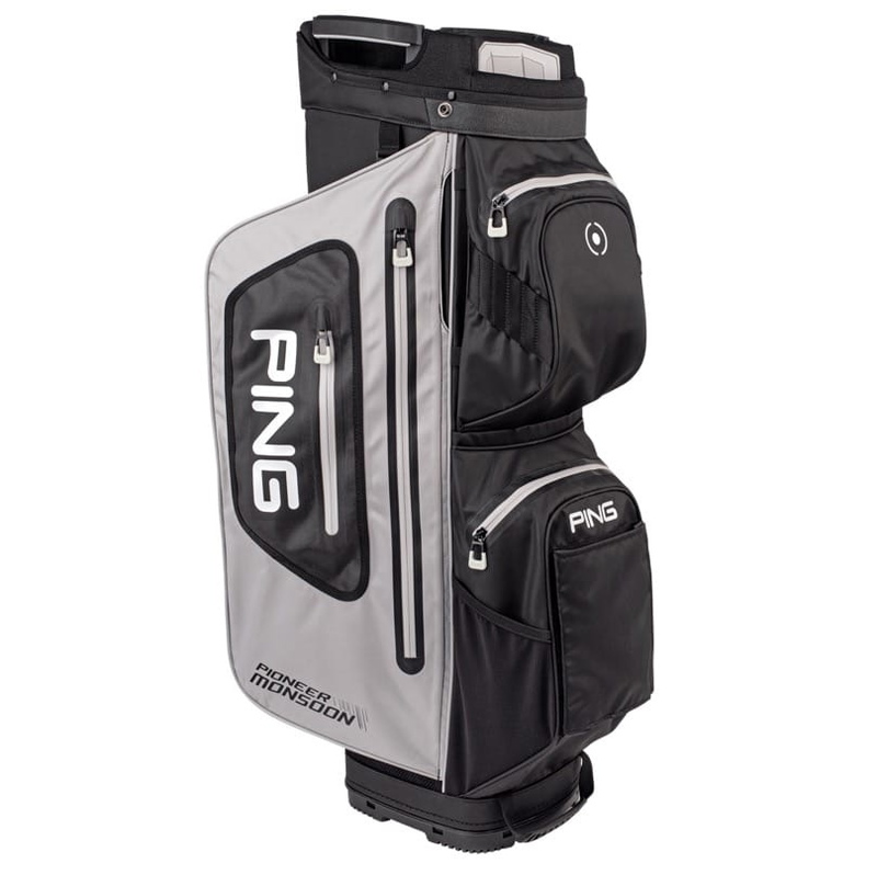 Ping Pioneer Monsoon Cartbag Light Grey/ Black/White