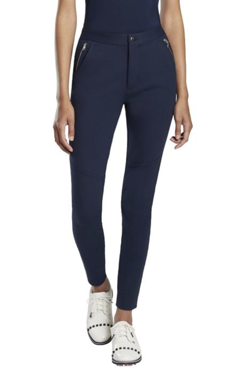 G/Fore | G4LS21B40 | Slim Leg Ponte Moto Pant | Twilight