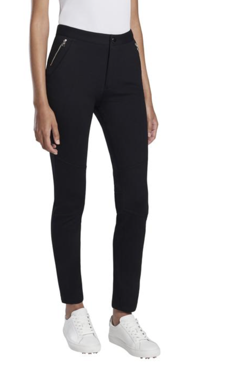 G/Fore | G4LS21B40 | Slim Leg Ponte Moto Pant | Onyx