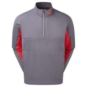 Footjoy | 87983 | HydroKnit 1/2 Zip | Charcoal with Bright Red & White
