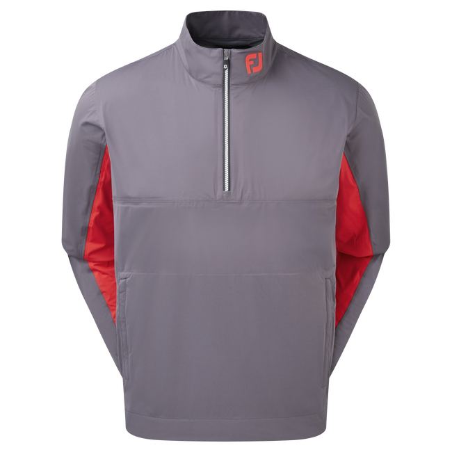 Footjoy | 87983 | HydroKnit 1/2 Zip | Charcoal with Bright Red & White