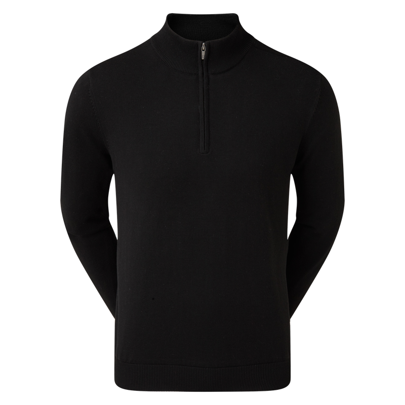 Footjoy | 90207 | Wool Blend 1/2 Zip Lined Pullover | Black