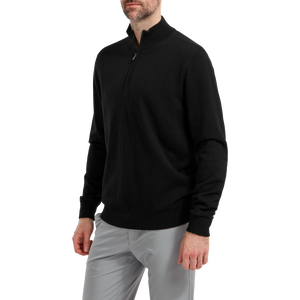 Footjoy | 90207 | Wool Blend 1/2 Zip Lined Pullover | Black
