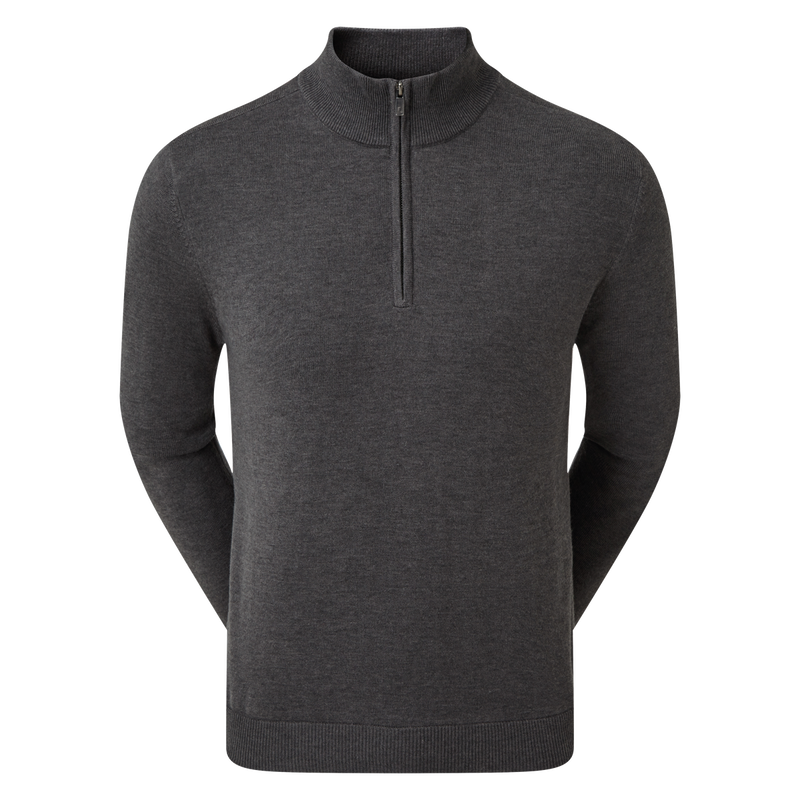 Footjoy | 90212 | Wool Blend 1/2 Zip Lined Pullover | Charcoal