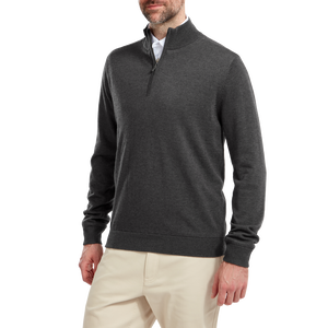 Footjoy | 90212 | Wool Blend 1/2 Zip Lined Pullover | Charcoal