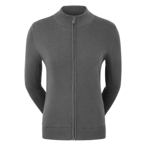Footjoy | 96030 | Wmns Full-Zip Lined Wool Blend Pullover | Charcoal