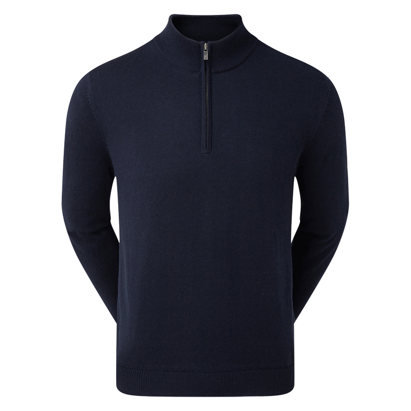 Footjoy | 90210 | Wool Blend 1/2 Zip Lined Pullover | Navy
