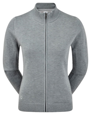 Footjoy | 96581 | Wool Blend Full Zip Lined Pullover | Heather Grey