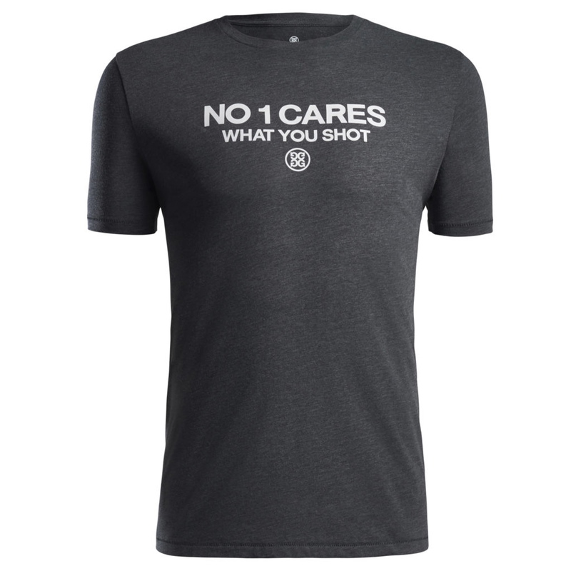 G/Fore | G4MS21K65 | No1 Cares What you Shot T-Shirt | Charcoal