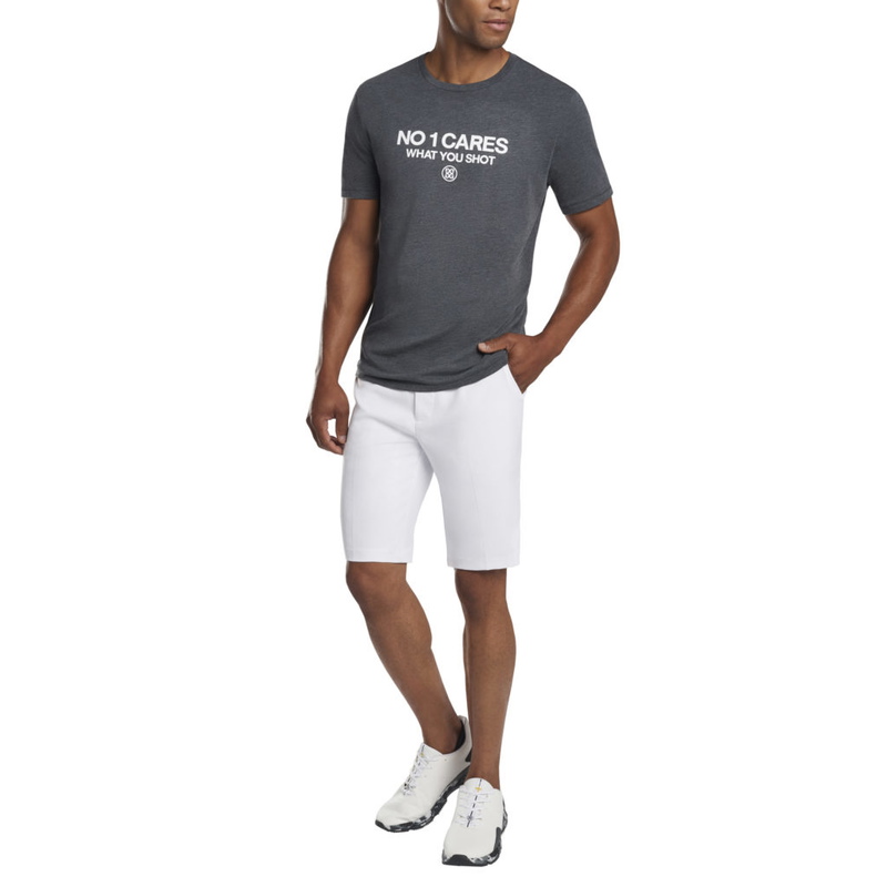 G/Fore | G4MS21K65 | No1 Cares What you Shot T-Shirt | Charcoal