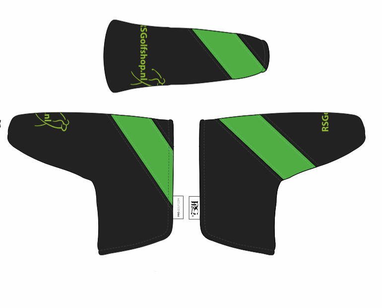 Heritage College Blade Cover Green logo RSGolfshop