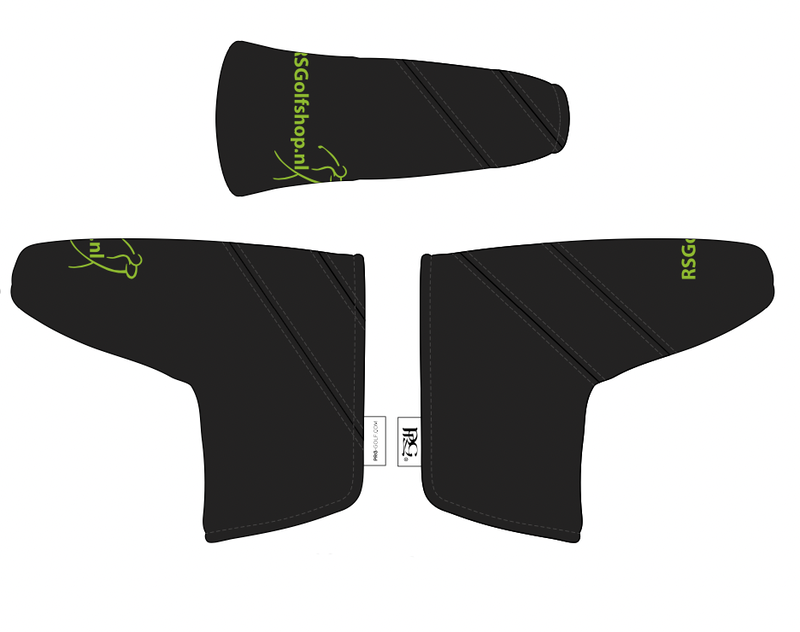 Heritage College Blade Cover Black logo RSGolfshop