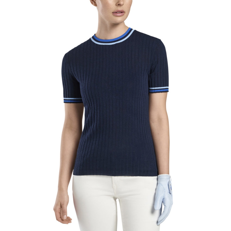 G/Fore | G4LS22K50 | Ladies | Ribbed Crew Neck | Twilight