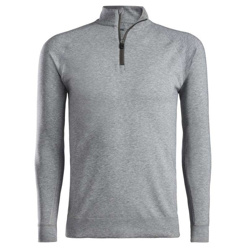 G/Fore | G4MS21K79 | Mens | Luxe State Mid Tech Jersey Quarter Zip | Heather Grey