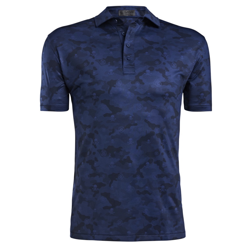 G/Fore | G4MS22K15 | Mens | Icon Camo Jersey Polo | Blue Print