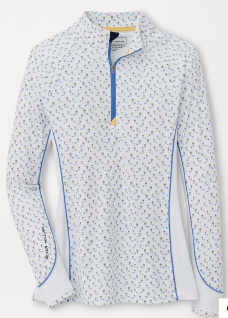 Peter Millar | LS22EK07 | Ladies | Lightweight Sun Shirt | Pop Clink / Blue Marine