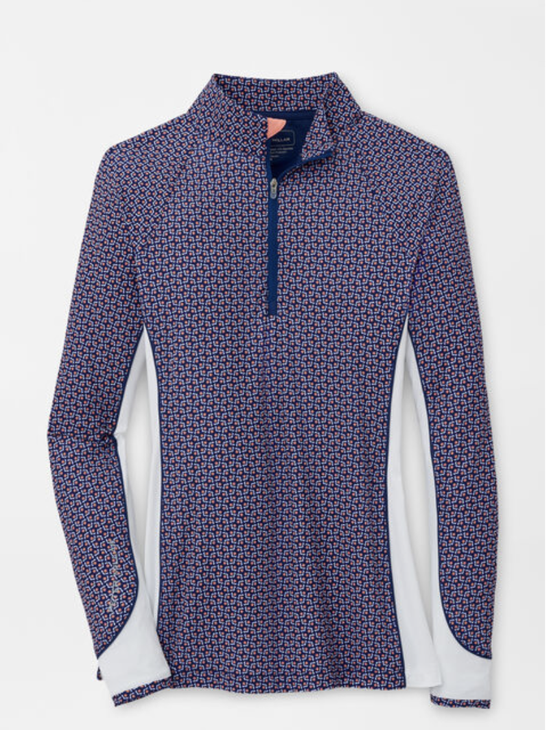 Peter Millar | LS22EK07 | Ladies | Lightweight Sun Shirt | Retro Floral / Sport Navy