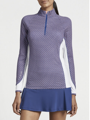 Peter Millar | LS22EK07 | Ladies | Lightweight Sun Shirt | Retro Floral / Sport Navy