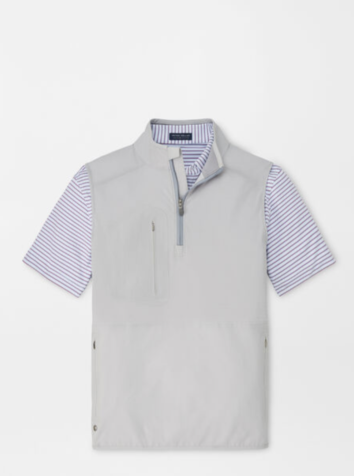 Peter Millar | MS22EZ502 | Mens | Flex Adapt Half-Zip Pover Vest | British Grey