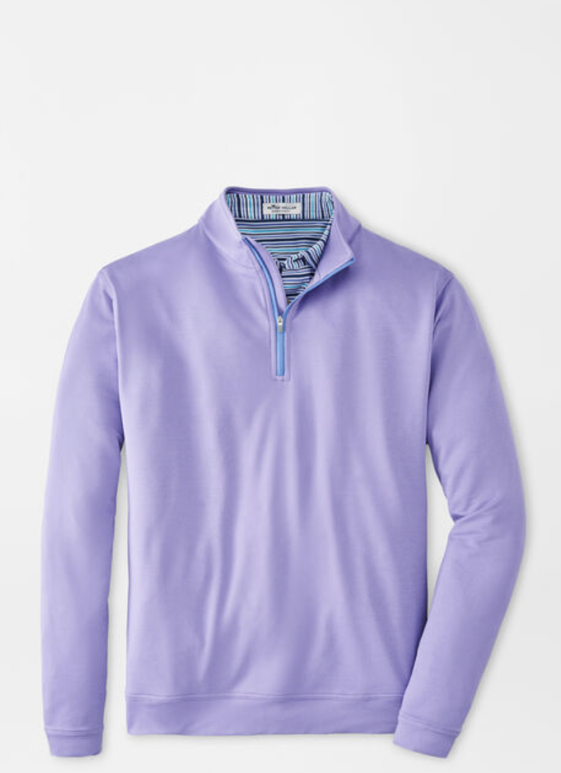 Peter Millar | MS22EK40B | Mens | Perth Melange Quarter Zip | Violetta