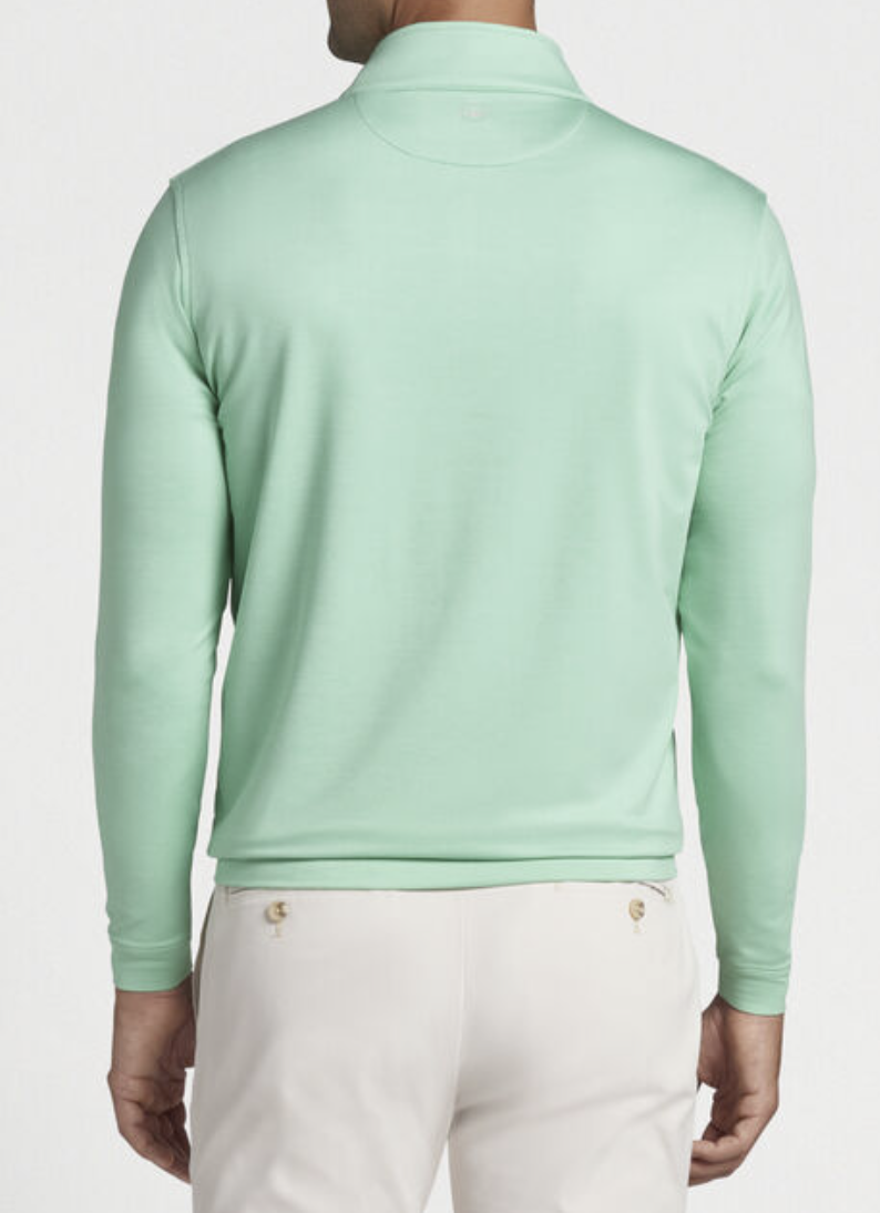 Peter Millar | MS22EK40B | Mens | Perth Melange Quarter Zip | Shamrock