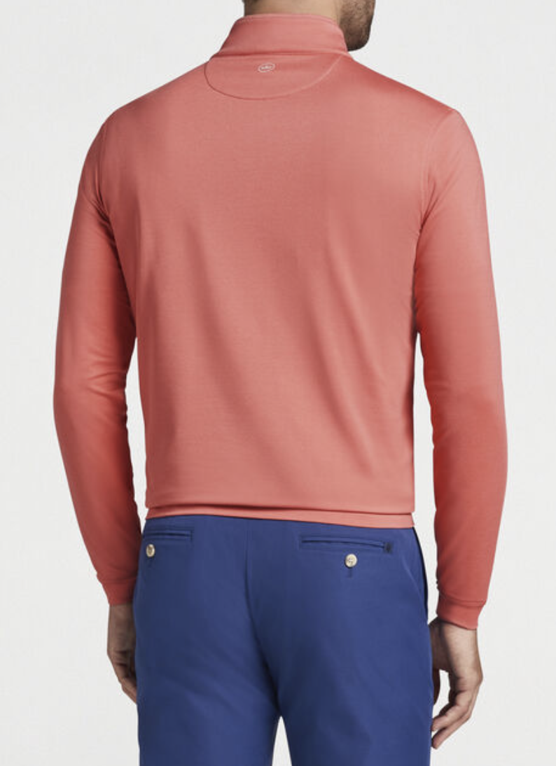 Peter Millar | MS22EK40B | Mens | Perth Melange Quarter Zip | Cape Red