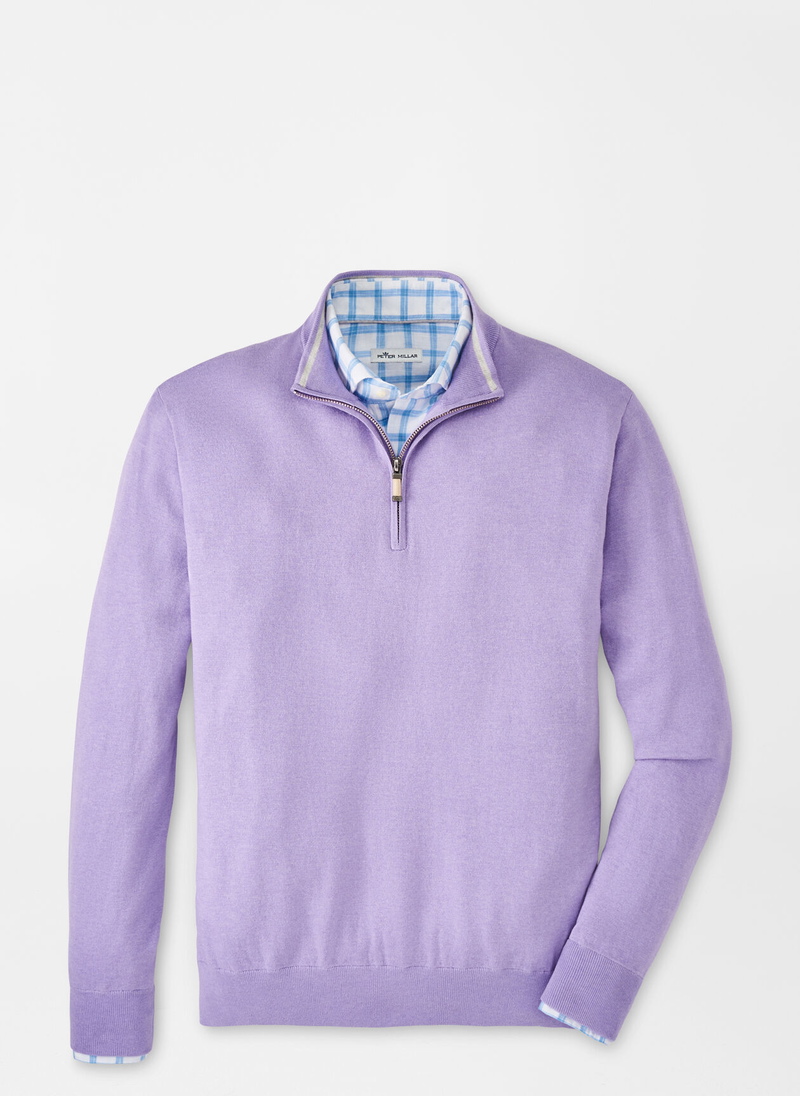Peter Millar | MS22S01 | Mens | Crown Soft Quarter Zip | Violet Sky