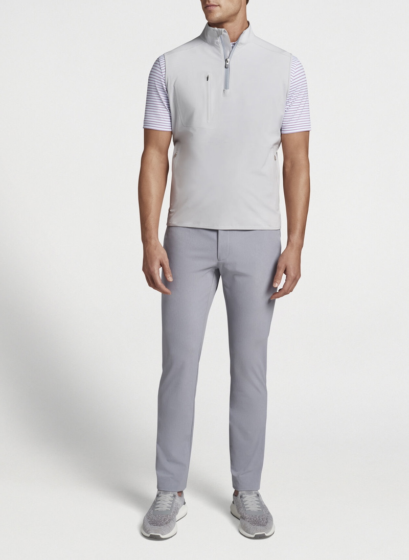 Peter Millar | MS22EZ502 | Mens | Flex Adapt Half-Zip Pover Vest | British Grey