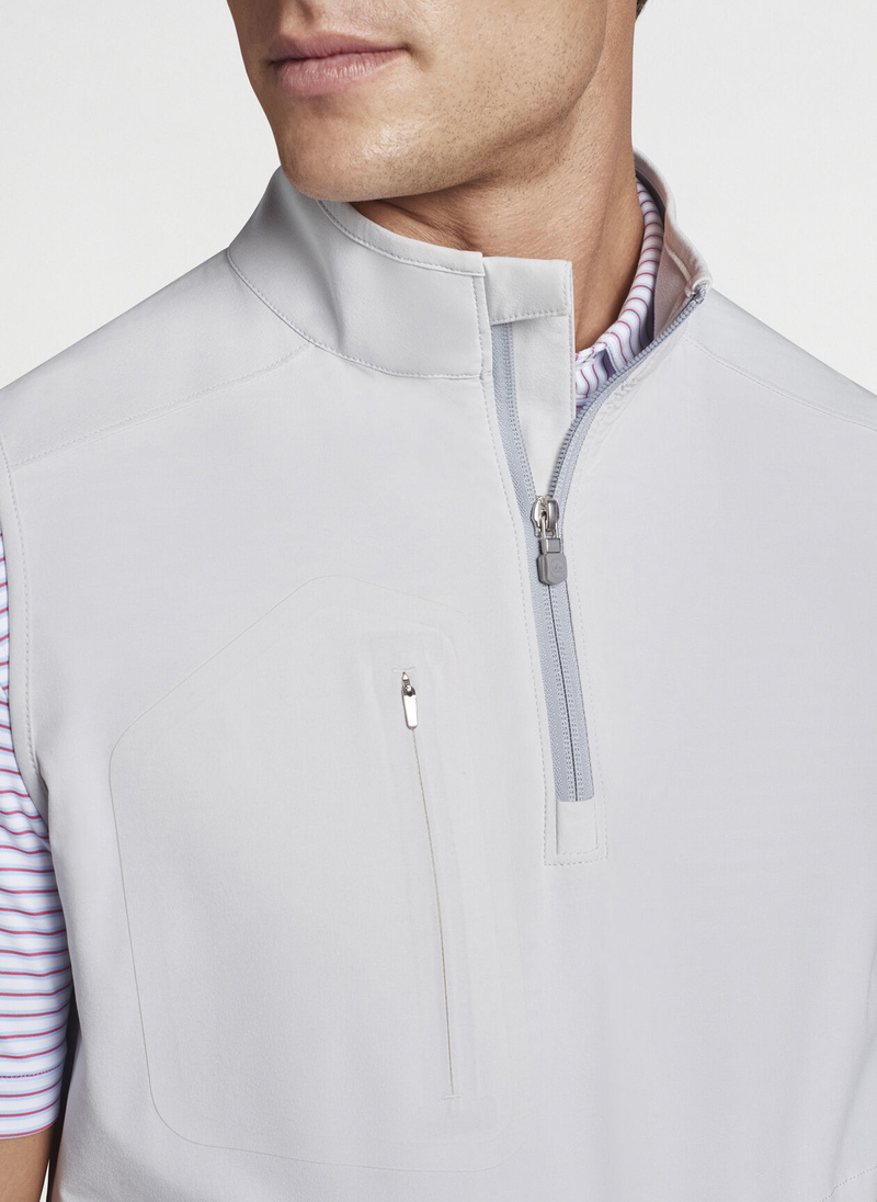 Peter Millar | MS22EZ502 | Mens | Flex Adapt Half-Zip Pover Vest | British Grey