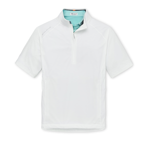 Peter Millar | MS22ez02 | Shield Short Sleeve Half-Zip Rain Shell | White