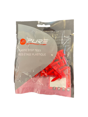 Pure2Improve | 293396 | Plastic Step Tees | Red | 31 mm