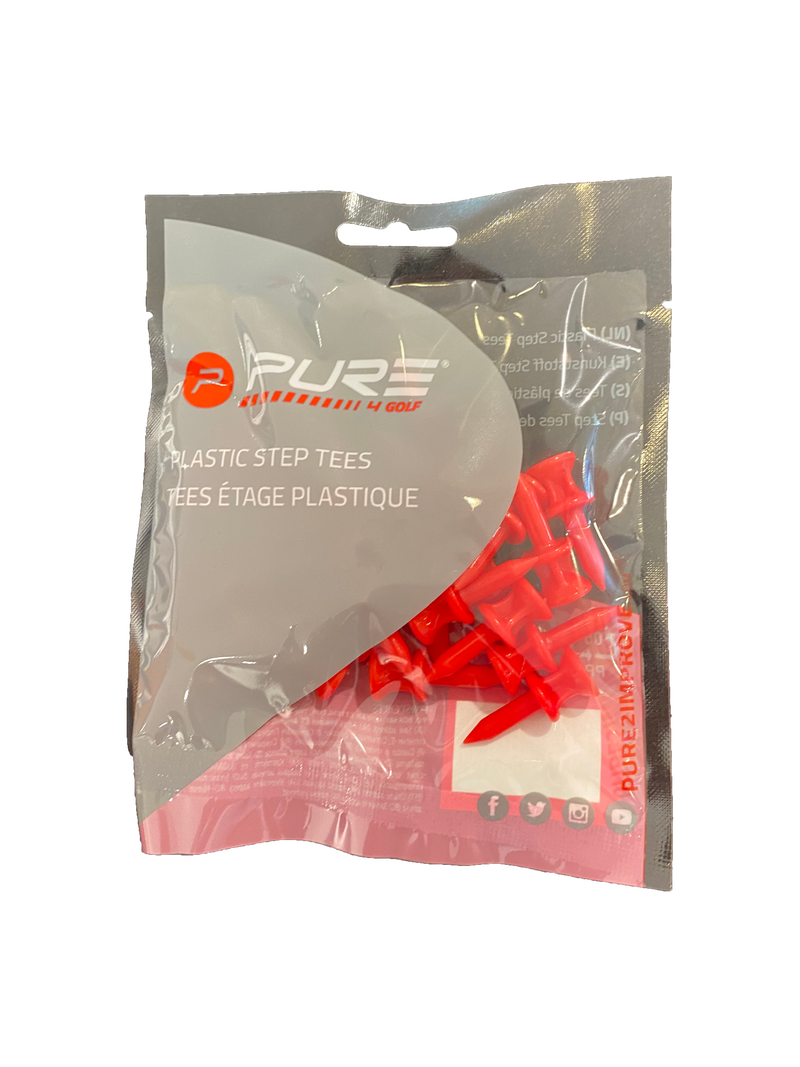 Pure2Improve | 293396 | Plastic Step Tees | Red | 31 mm
