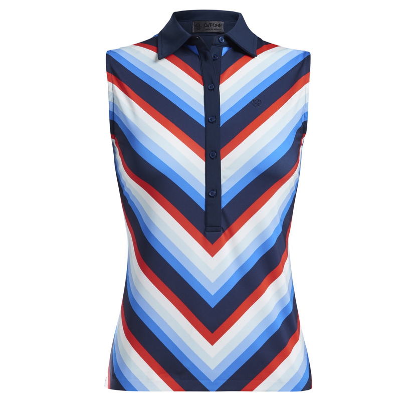 G/Fore | G4LS22K06 | Chevron Stripe Sleeveless | Twilight