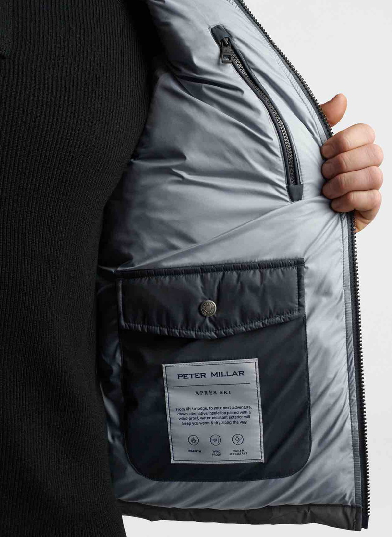Peter Millar | MF22Z01 | Mens | Après Ski Vest | Iron Reflective