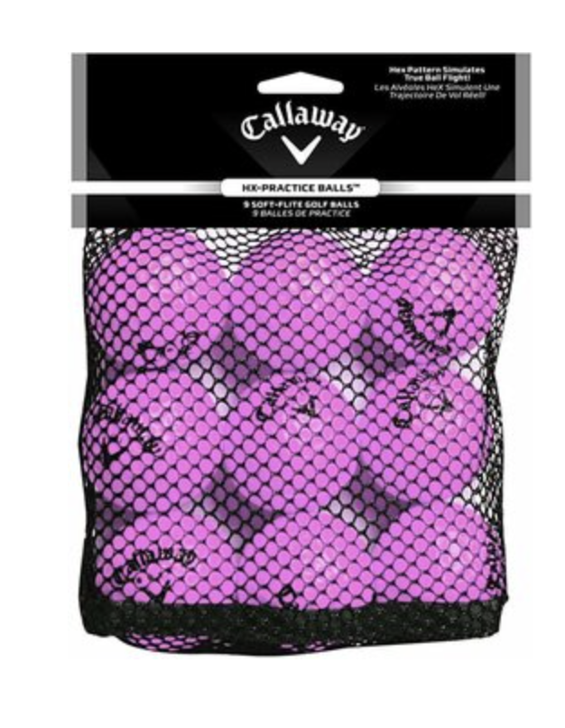 Callaway | Practice Soft Flight | 9 Pack | Pink Balls