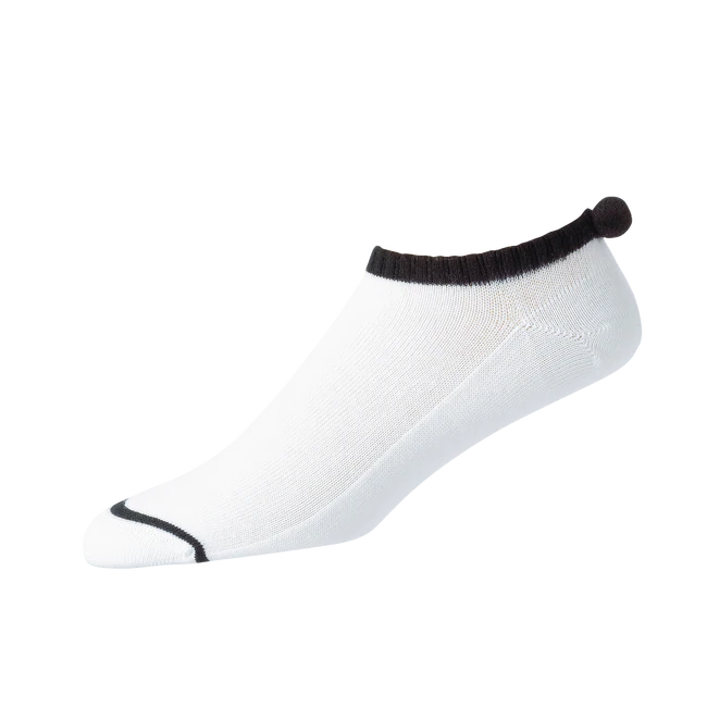 Footjoy 19541 Prodry Lightweight PomPom White / Black Single Sock