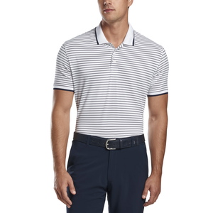 G/Fore | G4MS21K04 | Mens | Perforated Wide Stripe Polo  | Snow