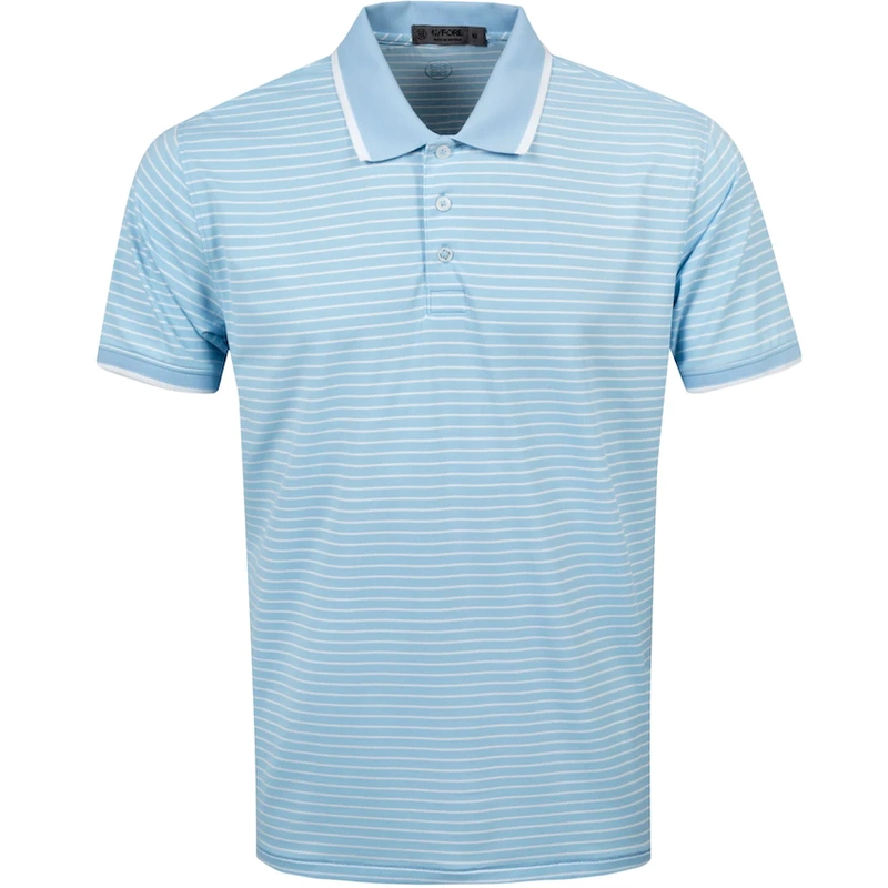 G/Fore | G4MS21K04 | Mens | Perforated Wide Stripe Polo  | Baja