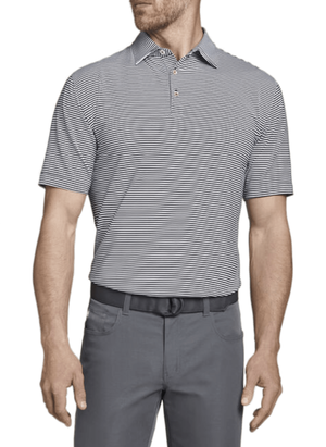 Peter Millar | ME0EK03S | Mens Stripe Stretch Jersey-Sean | Black