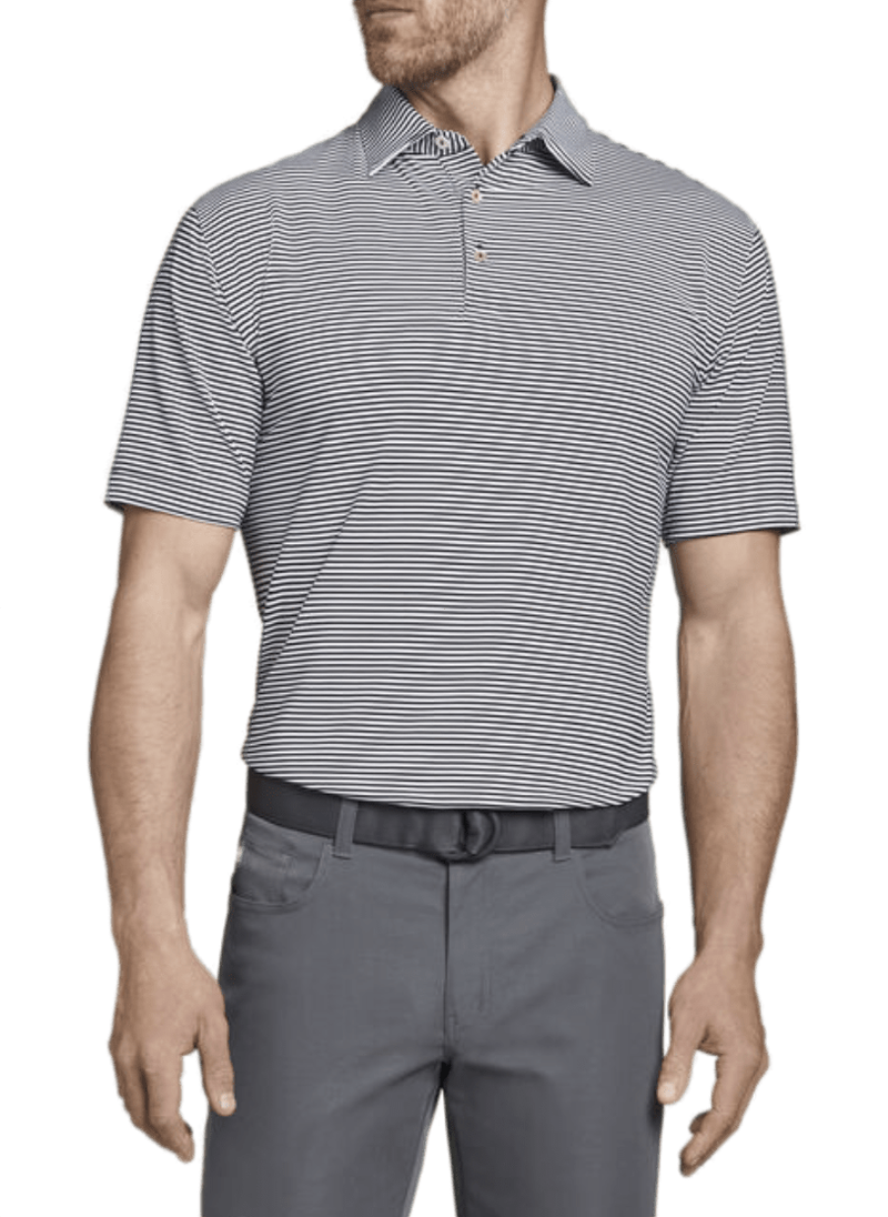 Peter Millar | ME0EK03S | Mens Stripe Stretch Jersey-Sean | Black
