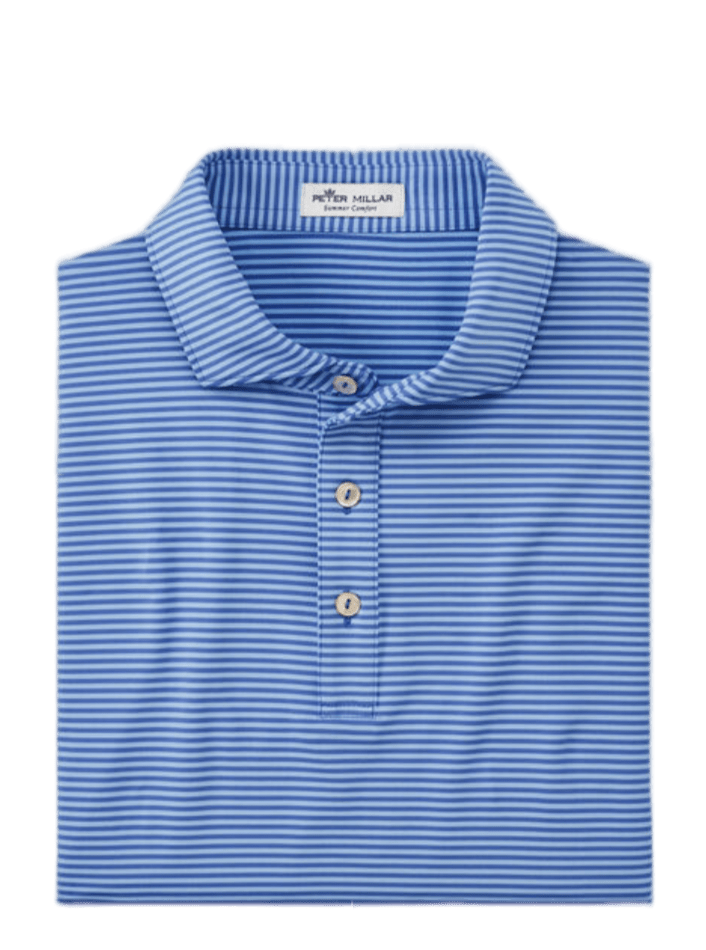 Peter Millar | MS22EK32E | Current Performance Jersey Polo English Spread | Blue Batik