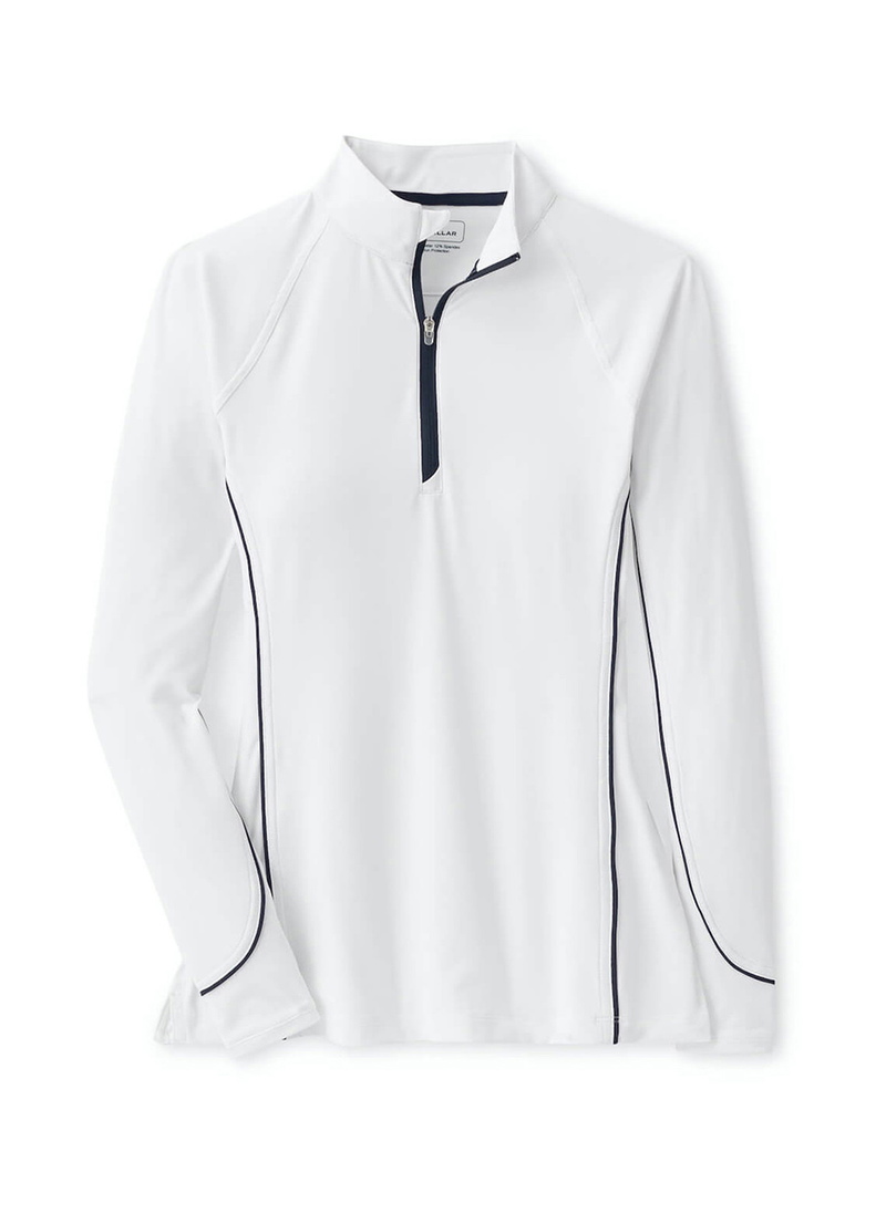 Peter Millar | LE0EK07 | Ladies Lightweight Sun Shirt | White/Navy | Front