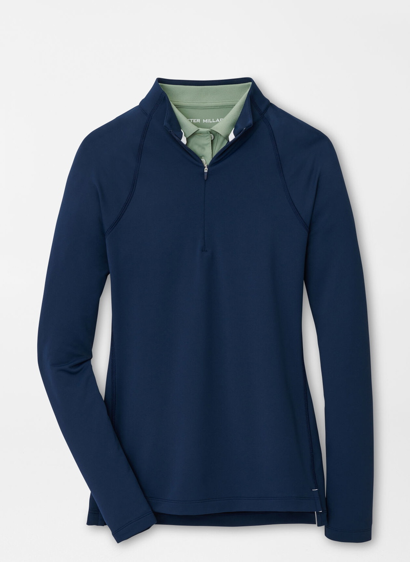 Peter Millar | LE0EK42MLG | Raglan Sleeve Perth Layer Quarter-Zip | Navy