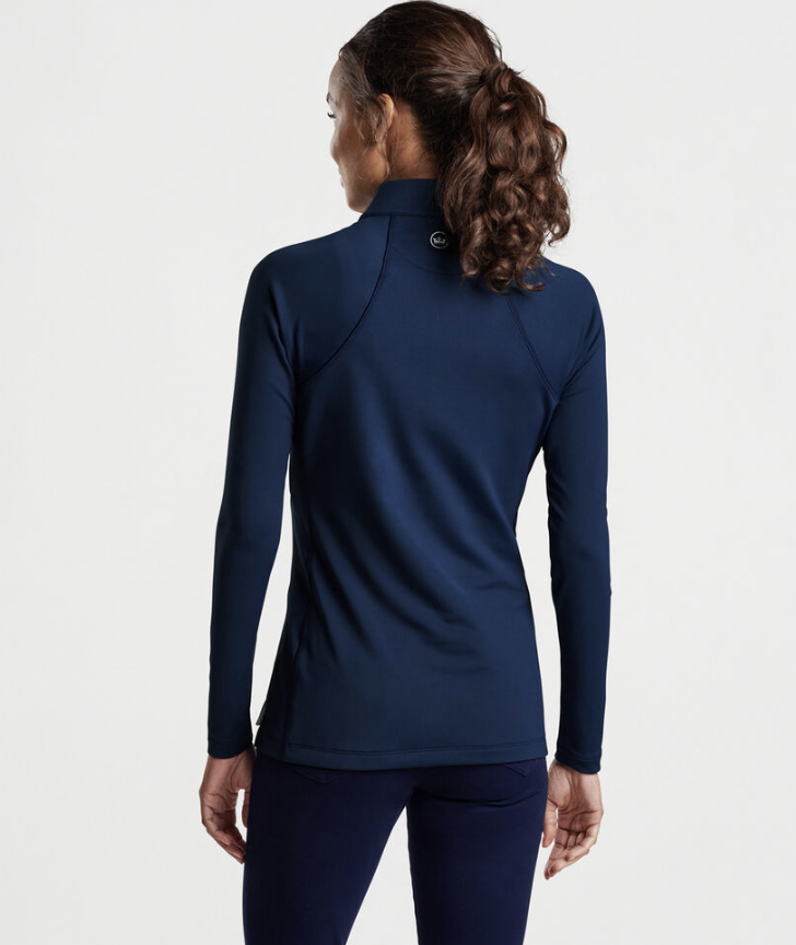 Peter Millar | LE0EK42MLG | Raglan Sleeve Perth Layer Quarter-Zip | Navy | back vieuw