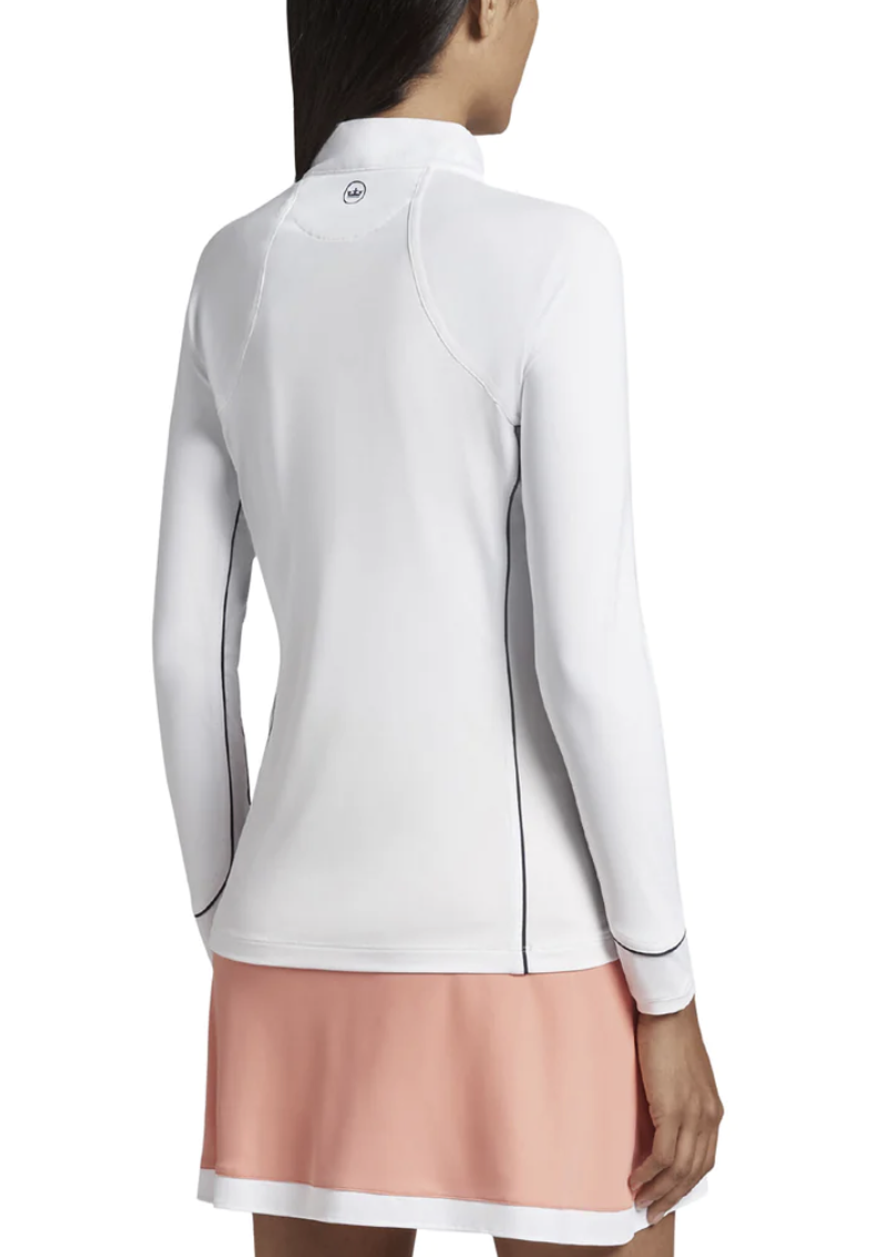 Peter Millar | LE0EK07 | Ladies Lightweight Sun Shirt | White/Navy | Back Vieuw