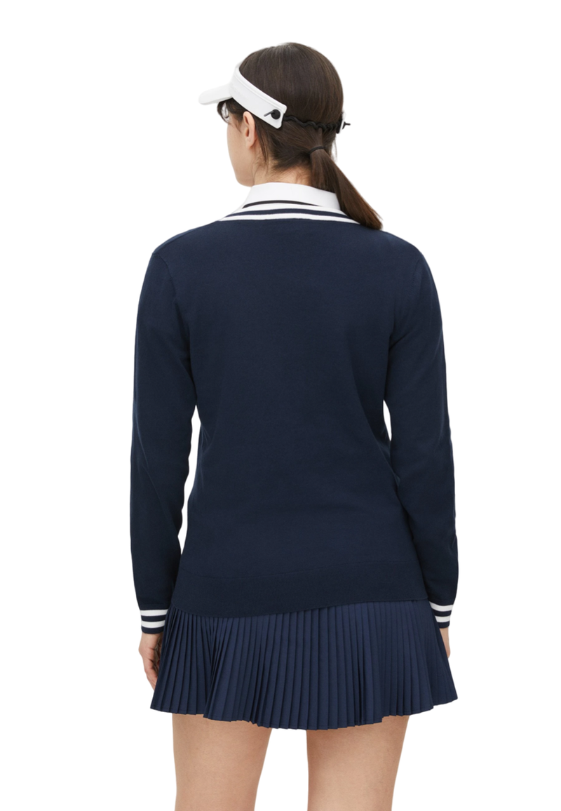 Rohnisch | Adele | Knitted Sweater | 111668 | Navy | Model Backview