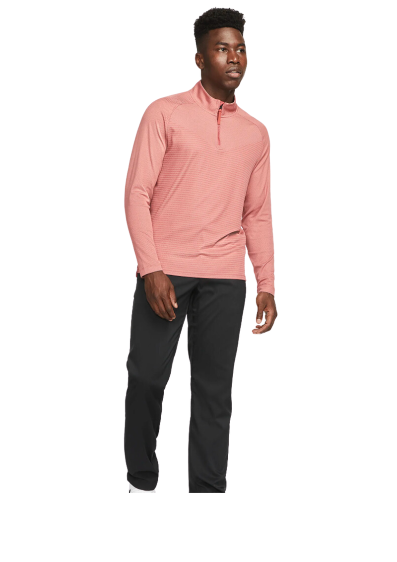 Nike |  DH0982-691 | Dri Fit | ADV Vapor | Mens Quarter zip golf top | Canyon Rust / Fossil Rose / Black