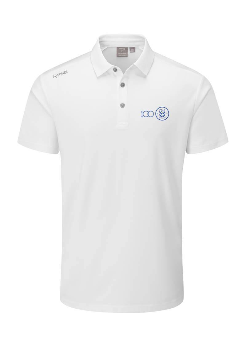 PGA Holland 100th year anniversary | The Lindum | Limited edition Ping Polo | White