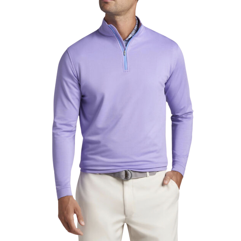 Peter Millar | MS22EK40B | Mens | Perth Melange Quarter Zip | Violetta