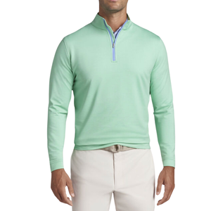 Peter Millar | MS22EK40B | Mens | Perth Melange Quarter Zip | Shamrock